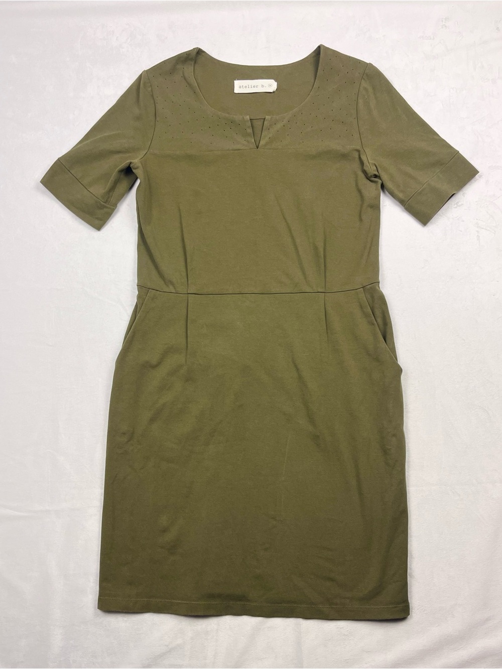 Atelier B Montreal 90% Organic Cotton Minimalist Shift Dress Size Medium